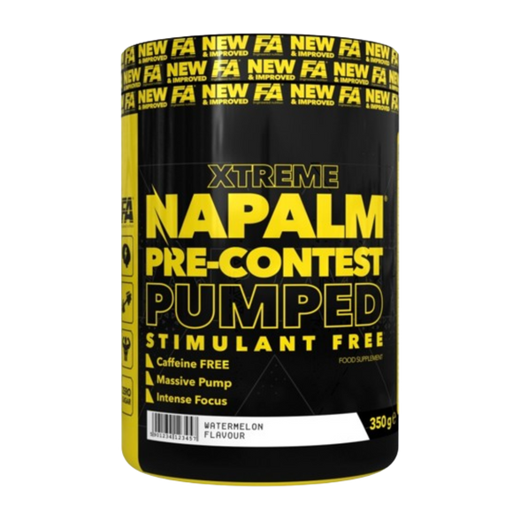 Napalm pre-contes pumpede stimulerende gratis 350 g (præ-træning uden koffein)