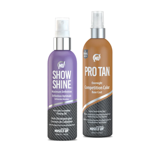 Competencia Pro Tan durante la noche Color + Pro Tan Show Shine® Ultra-Light Posting Oil